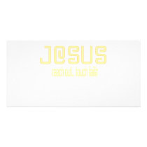 (Yellow) Reach Out, Touch Faith with Jesus! Personalized Photo Card