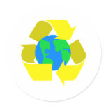 yellow recycle stickers