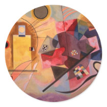 Yellow Red Blue Round Stickers