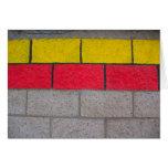 yellow red gray greeting card