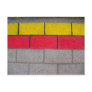 yellow red gray post cards