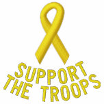 Yellow Ribbon Add Your Own Text Embroidered Hooded Sweatshirt