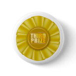 Yellow ribbon rosette 3rd place button