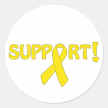 Yellow Ribbon Support! Round Sticker