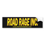 yellow road rage inc. bumper sticker