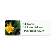 Yellow Rose Bud Mailing Label