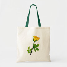 yellow rose canvas bag