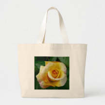 yellow rose canvas bags