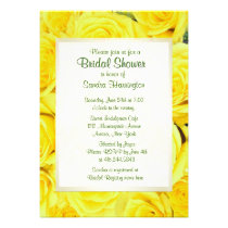 Yellow Rose Floral Bridal Shower invitations