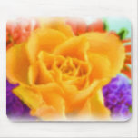 Yellow Rose Flower Bouquest Painting Design Mousepads
