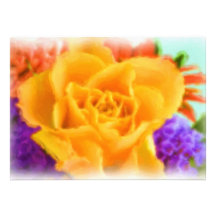 Yellow Rose Flower Bouquet Painting Bridal Shower Personalized Announcement