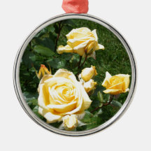 Yellow Rose Flowers Ornament