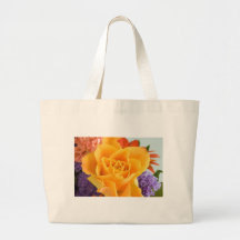 Yellow Rose In Bouquet Tote Bags