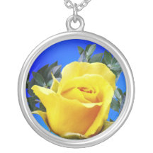 yellow rose necklace