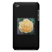 Yellow Rose, on black background. Barely There iPod Case