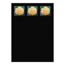 Yellow Rose, on black background. Invitations