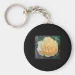 Yellow Rose, on black background. Keychains