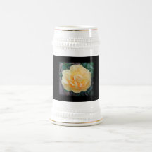 Yellow Rose, on black background. Mugs