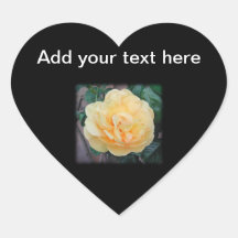 Yellow Rose, on black background. Stickers