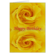 Yellow rose-reflection greeting card