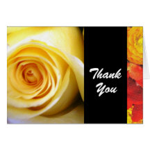 Yellow Rose Thank You Card