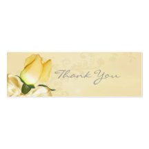 Yellow Rose Thank You Note Business Card Templates