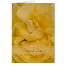 Yellow Rose Thank You Note Card