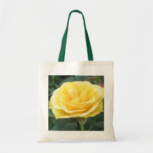 Yellow Rose Tote Bags