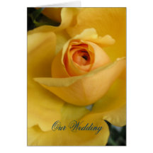 Yellow Rose Wedding Invitation Card