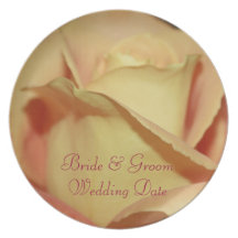 Yellow Rose Wedding Plate Template