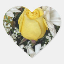 Yellow Rose white daisies Sticker