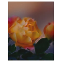 Yellow rose with pink and meaning full color flyer