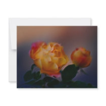 Yellow rose with pink and meaning invite