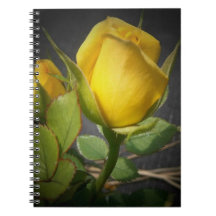 Yellow Rosebud Notebook