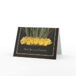 Yellow Roses Bridesmaid Thank You Card