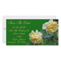 Yellow Roses Flower Wedding Save The Date