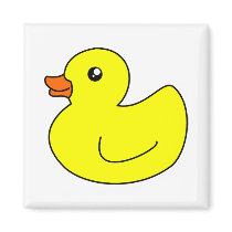 Yellow Rubber Duck Refrigerator Magnets