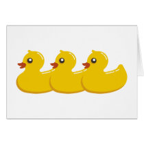 Yellow Rubber Duckie Greeting Cards