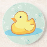 yellow Rubber duckie with bubbles coaster coasters