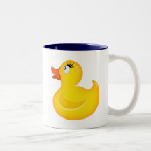 Yellow Rubber Duckies Coffee Mugs
