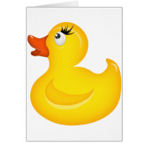 Yellow Rubber Duckies Greeting Cards