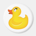 Yellow Rubber Duckies Refrigerator Magnet