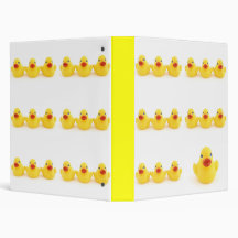 Yellow Rubber Ducks Vinyl Binder