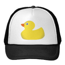 Yellow rubber ducky trucker hats