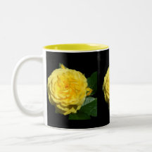 Yellow Ruffle Rose Coffee Mug