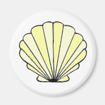 Yellow Seashell Magnet
