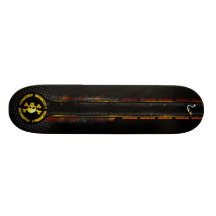 Yellow Skull With Trail Skateboards