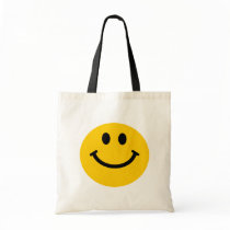 Yellow Smiley Face Canvas Bag