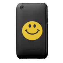 Yellow Smiley Face Case-Mate iPhone 3 Cases