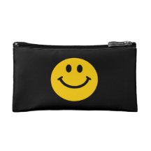 Yellow Smiley Face Makeup Bags